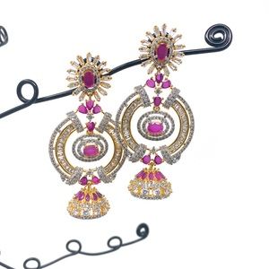Indian multi stone earrings